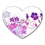 Floral Garden Mouse Pad (Heart)