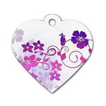 Floral Garden Dog Tag Heart (One Sided) 