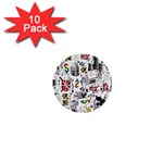 Medieval Mash Up 1  Mini Button (10 pack)