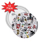 Medieval Mash Up 2.25  Button (10 pack)