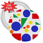 Random Geometrics 3  Button (100 pack)