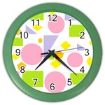 Spring Geometrics Wall Clock (Color)