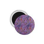 Purple Paisley 1.75  Button Magnet