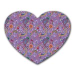 Purple Paisley Mouse Pad (Heart)