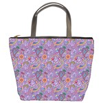 Purple Paisley Bucket Handbag