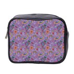 Purple Paisley Mini Travel Toiletry Bag (Two Sides)
