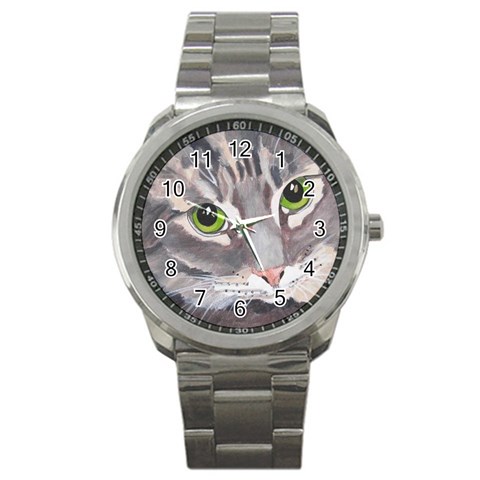 CAT 4 Painting Sport Metal Watch from UrbanLoad.com Front