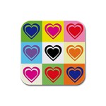 Hearts Drink Coasters 4 Pack (Square)