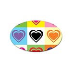 Hearts Sticker (Oval)