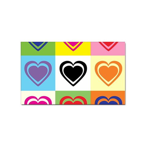 Hearts Sticker (Rectangle) from UrbanLoad.com Front
