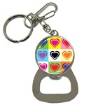 Hearts Bottle Opener Key Chain