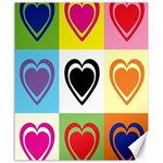 Hearts Canvas 20  x 24  (Unframed)