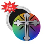 Cross 2.25  Button Magnet (100 pack)