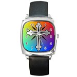 Cross Square Leather Watch