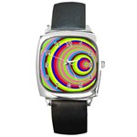 Color Square Leather Watch