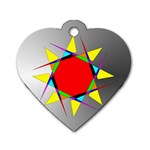 Star Dog Tag Heart (One Sided) 