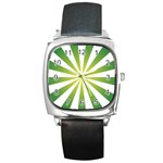 Pattern Square Leather Watch