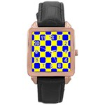 Pattern Rose Gold Leather Watch 
