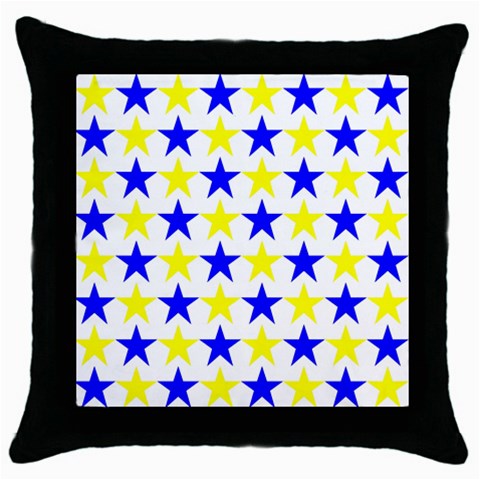 Star Black Throw Pillow Case from UrbanLoad.com Front
