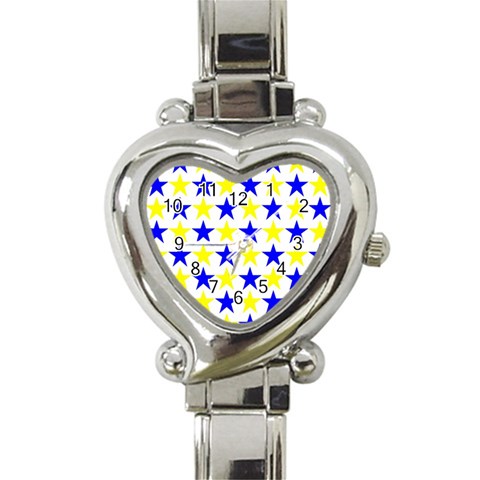 Star Heart Italian Charm Watch  from UrbanLoad.com Front
