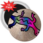 Lizard 3  Button Magnet (10 pack)