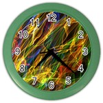 Abstract Smoke Wall Clock (Color)