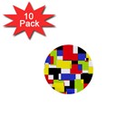 Mod Geometric 1  Mini Button (10 pack)