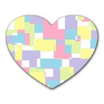 Mod Pastel Geometric Mouse Pad (Heart)