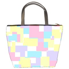Mod Pastel Geometric Bucket Handbag from UrbanLoad.com Back
