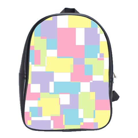 Mod Pastel Geometric School Bag (Large) from UrbanLoad.com Front