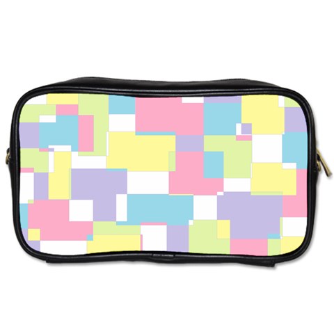 Mod Pastel Geometric Travel Toiletry Bag (One Side) from UrbanLoad.com Front
