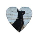 Black German Shepherd Magnet (Heart)