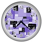 Purple Pain Modular Wall Clock (Silver)