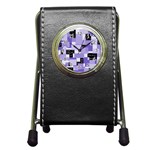 Purple Pain Modular Stationery Holder Clock