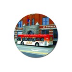 Double Decker Bus   Ave Hurley   Magnet 3  (Round)