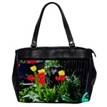 Black GSD Pup Oversize Office Handbag (One Side)