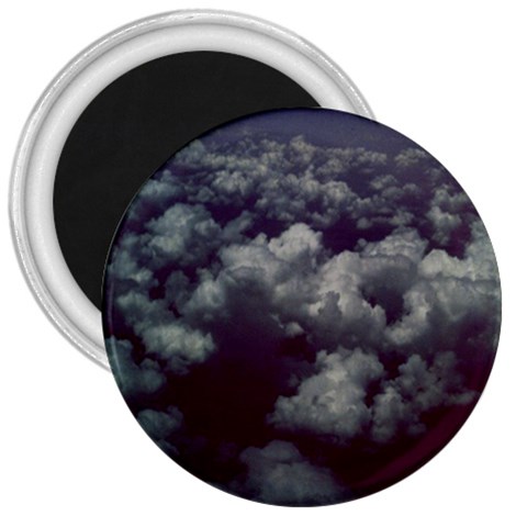 Through The Evening Clouds 3  Button Magnet from UrbanLoad.com Front