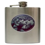 Through The Evening Clouds Hip Flask