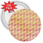 Geometric Pink & Yellow  3  Button (100 pack)