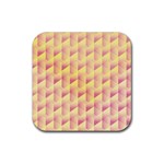 Geometric Pink & Yellow  Drink Coaster (Square)