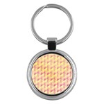 Geometric Pink & Yellow  Key Chain (Round)