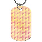 Geometric Pink & Yellow  Dog Tag (One Sided)