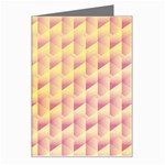 Geometric Pink & Yellow  Greeting Card