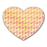 Geometric Pink & Yellow  Mouse Pad (Heart)