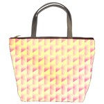 Geometric Pink & Yellow  Bucket Handbag