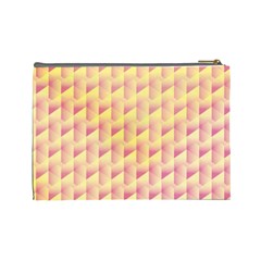 Geometric Pink & Yellow  Cosmetic Bag (Large) from UrbanLoad.com Back