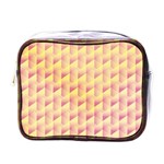 Geometric Pink & Yellow  Mini Travel Toiletry Bag (One Side)