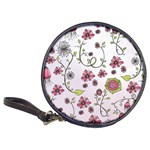 Pink whimsical flowers on pink CD Wallet