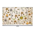 Yellow Whimsical Flowers  Business Card Holder