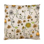 Yellow Whimsical Flowers  Cushion Case (Two Sided) 